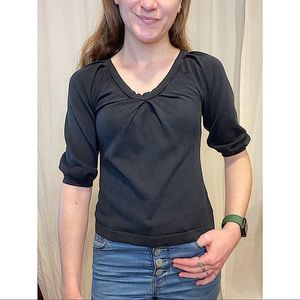 Banana Republic Black Mid Sleeve Top